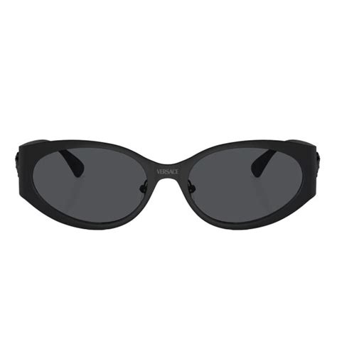 versace ve 2263 126187 oval sunglasses|Versace VE2263 126187 Sunglasses in Matte Black.